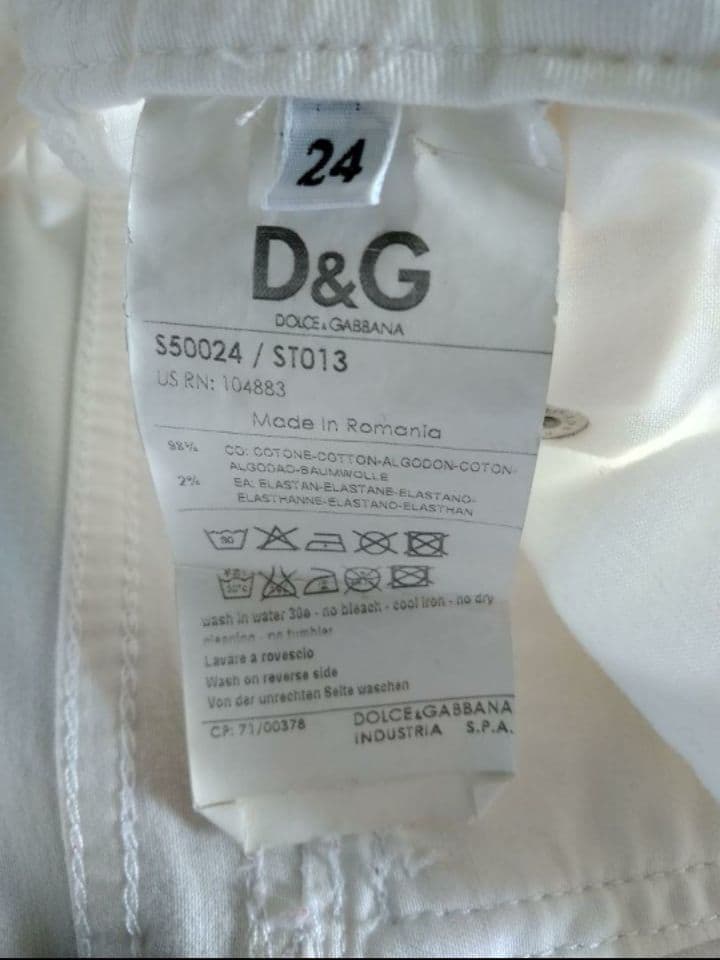 DOLCE ＆ GABBANA ホワイトハーフパンツ