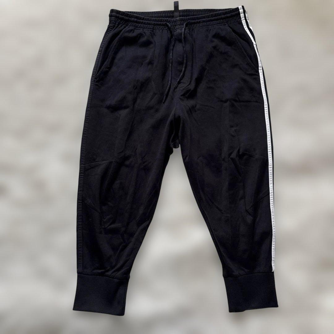 Y-3 黒 サルエルパンツ 黒　白　Y-3 スリーストライプスクレイジー