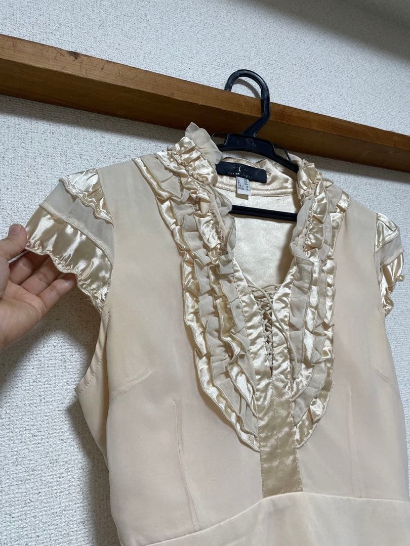 未使用！総シルク！息をのむ美しさのエレガントワンピース M〜L