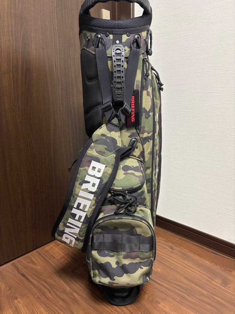 ブリーフィング ウッドランドカモ　迷彩　キャディバッグ　シングルストラップ