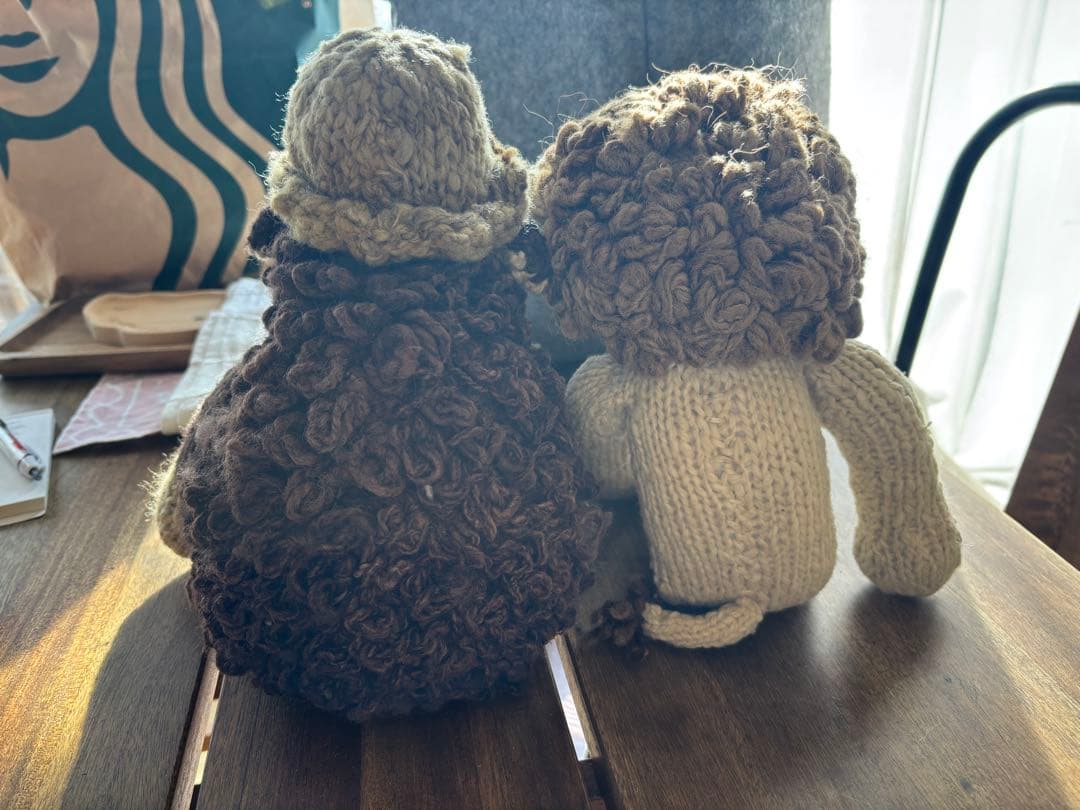 ケナナニッターズ　ケニア　ハンドメイド　あみぬぐるみ　2体セット