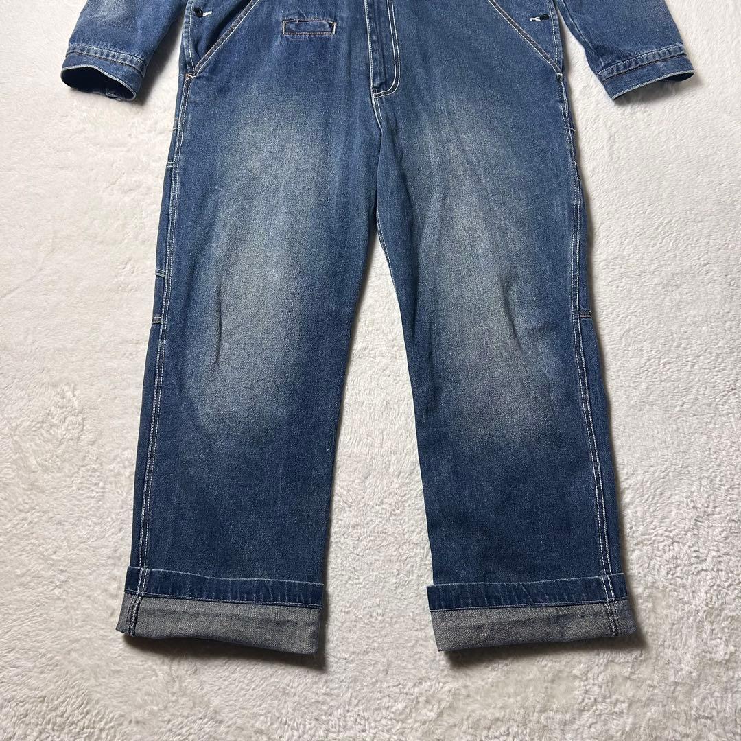 アヴィレックス AVIREX デニム オールインワン ツナギ チェーン刺繍