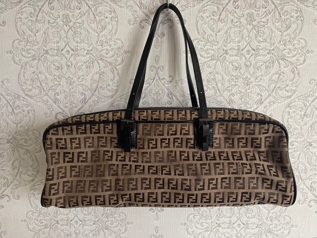 Fendi ボストンバッグ ブラウン キャンバス/レザー