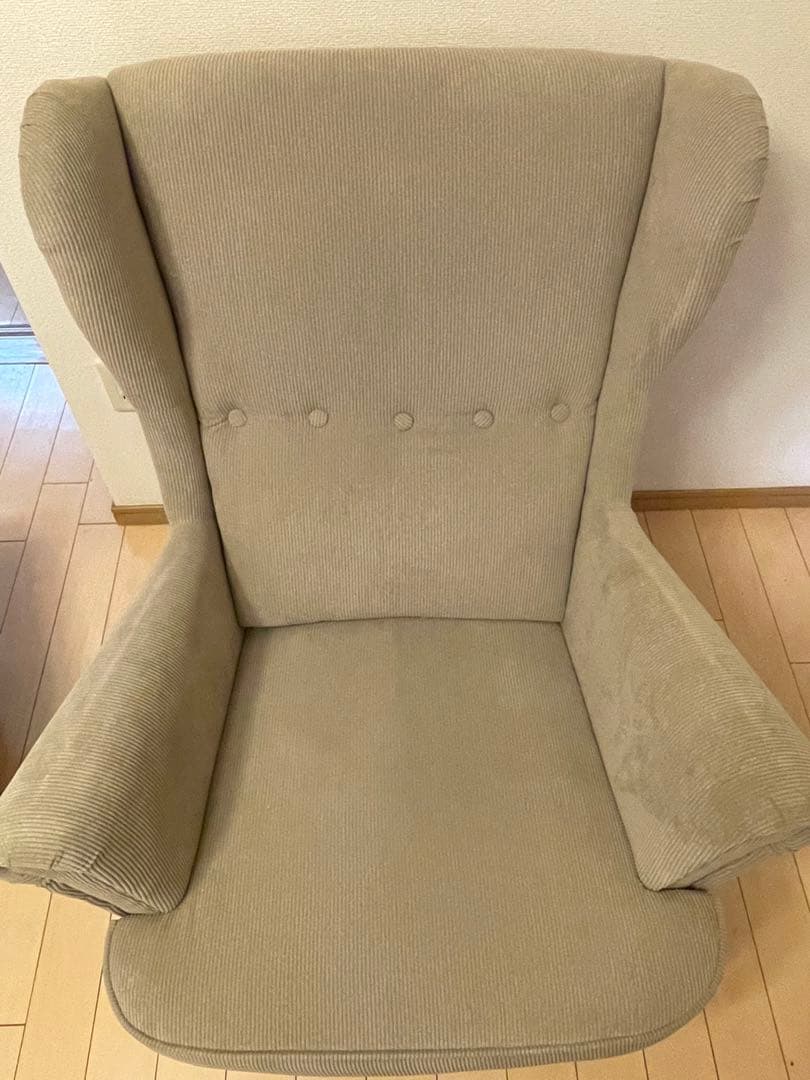 IKEA★ストランドモン★パーソナルチェア★ベージュ★オットマン付き