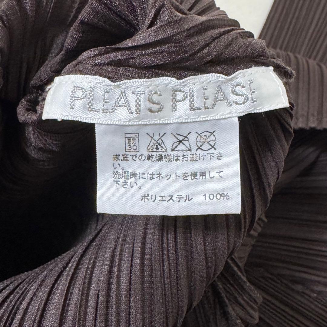 極美品✨PLEATS PLEASE プリーツ　ブラウン　チュニック　Lサイズ
