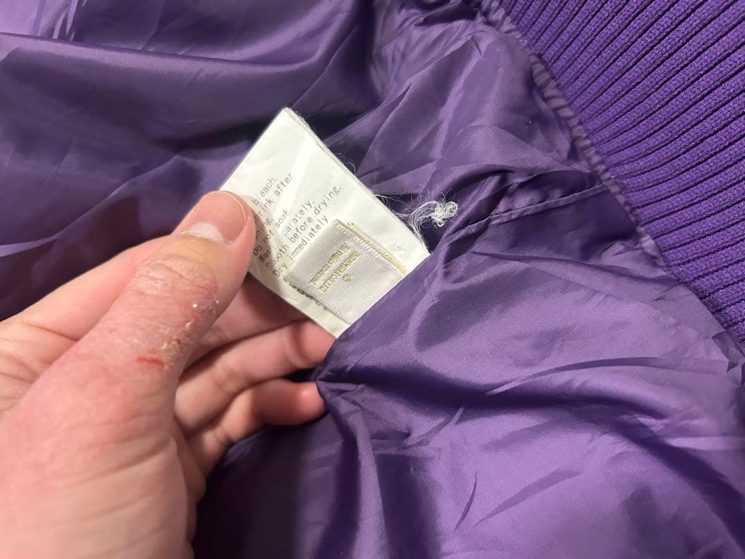 激レア　bape full zip ダウンジャケット紫s