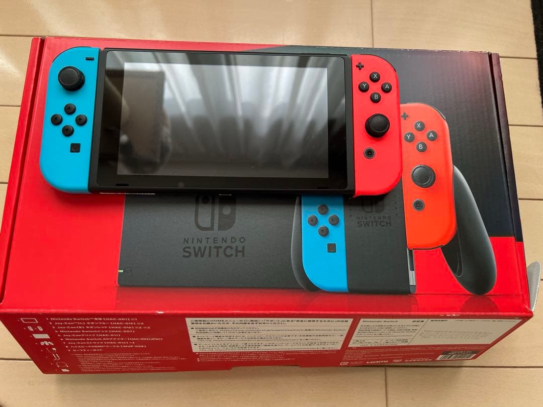 美品Nintendo Switch 本体［ネオンブルー/ネオンレッド］動作確認済