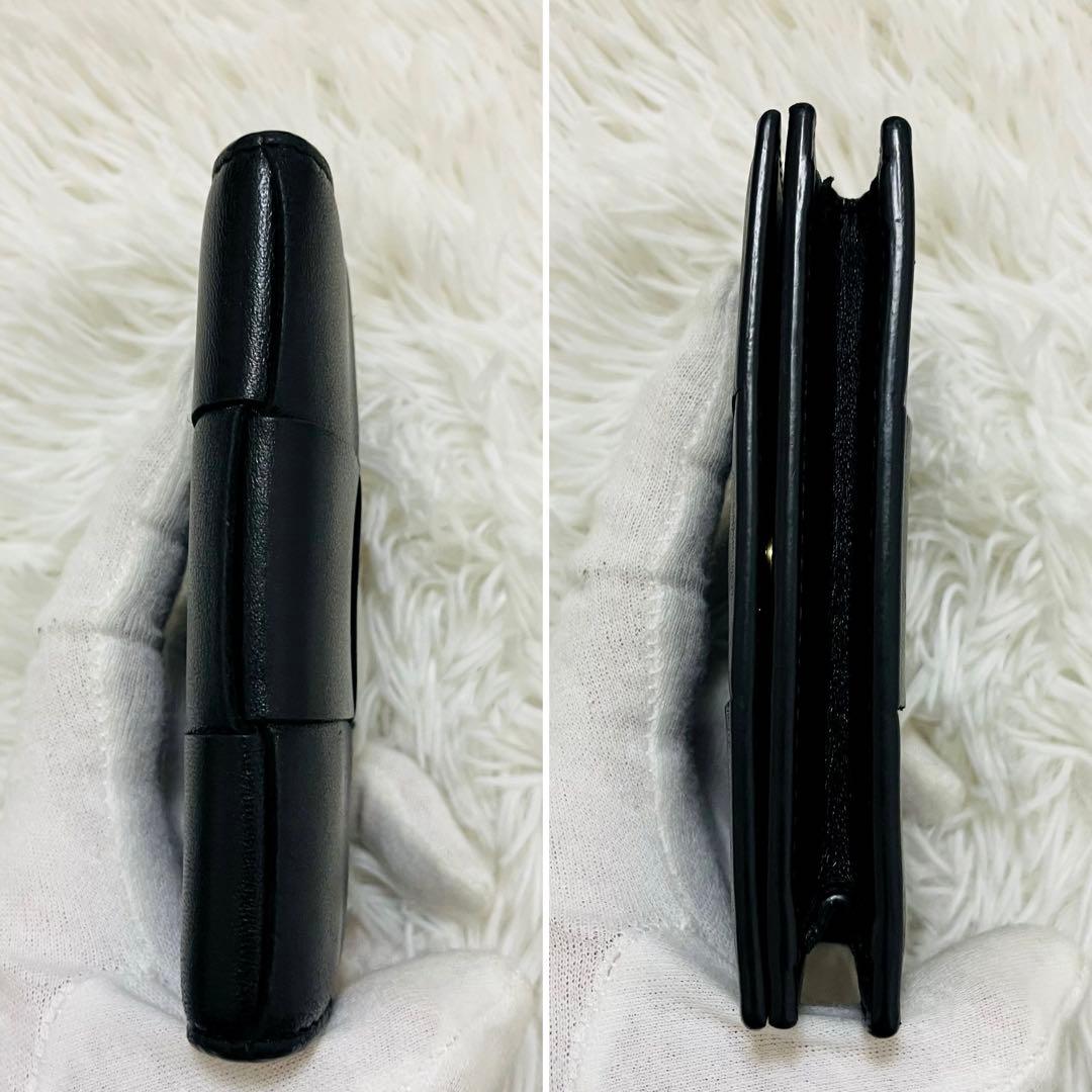 極美✨ボッテガ 名刺入れ ビジネスカードホルダー カセット レザー ブラック