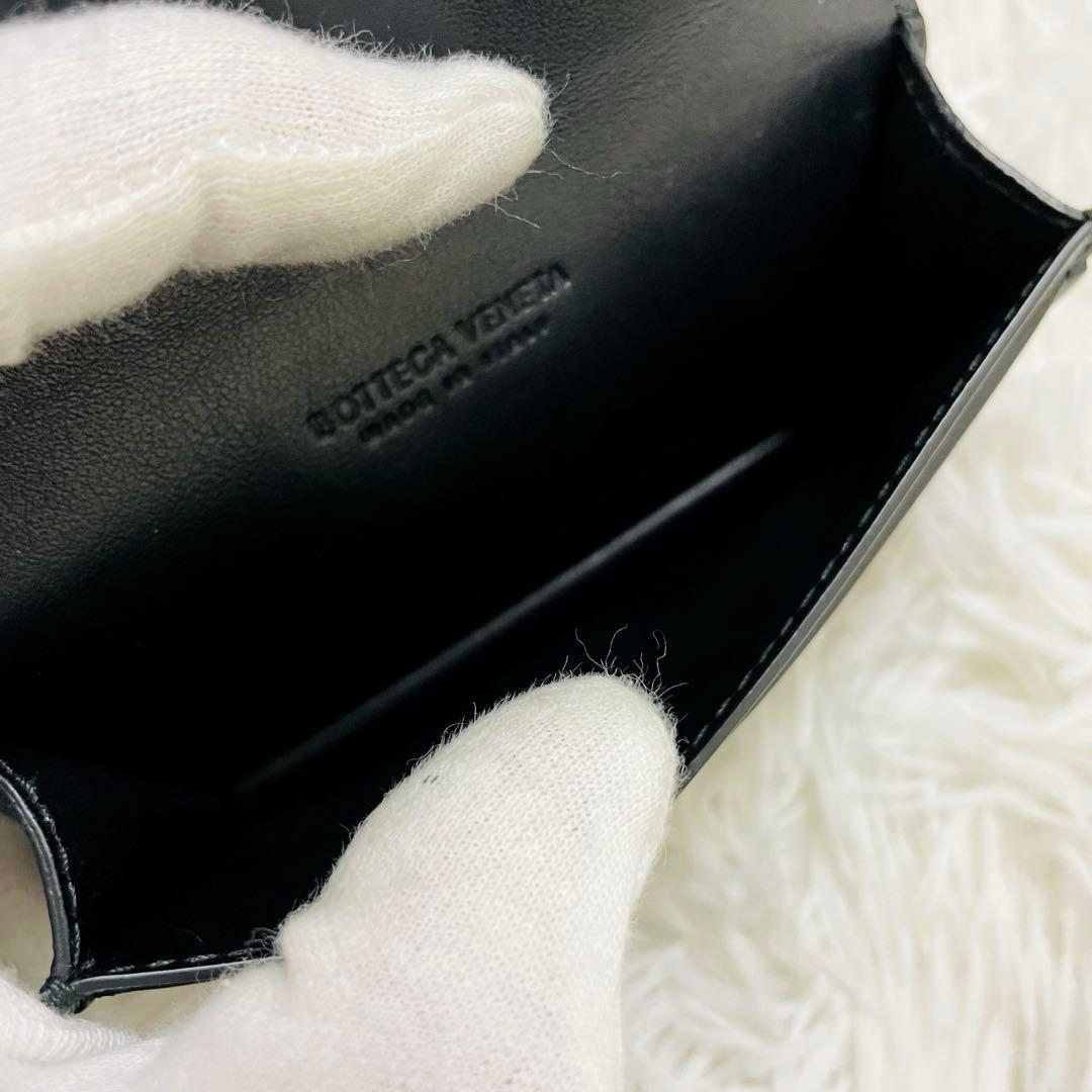 極美✨ボッテガ 名刺入れ ビジネスカードホルダー カセット レザー ブラック