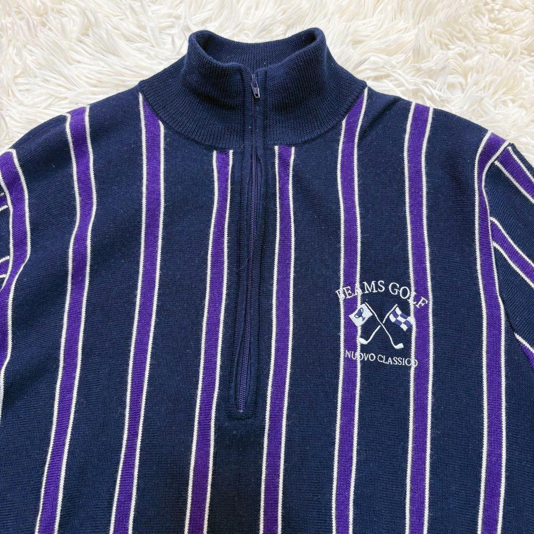 BEAMS GOLF　ハーフジップ　ニット　M