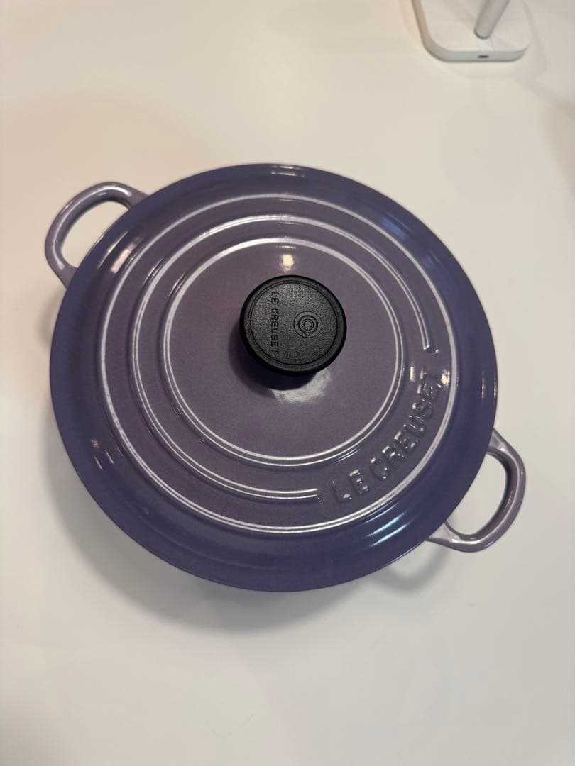 LE CREUSET 両手鍋 パープル 約20センチ