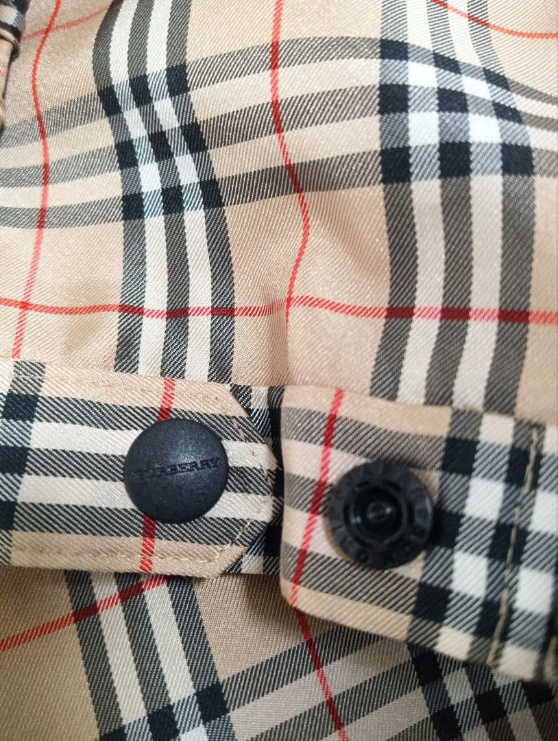 美品　BURBERRY　ハーフジップアップ　ジャケット　ノバチェック　Lサイズ