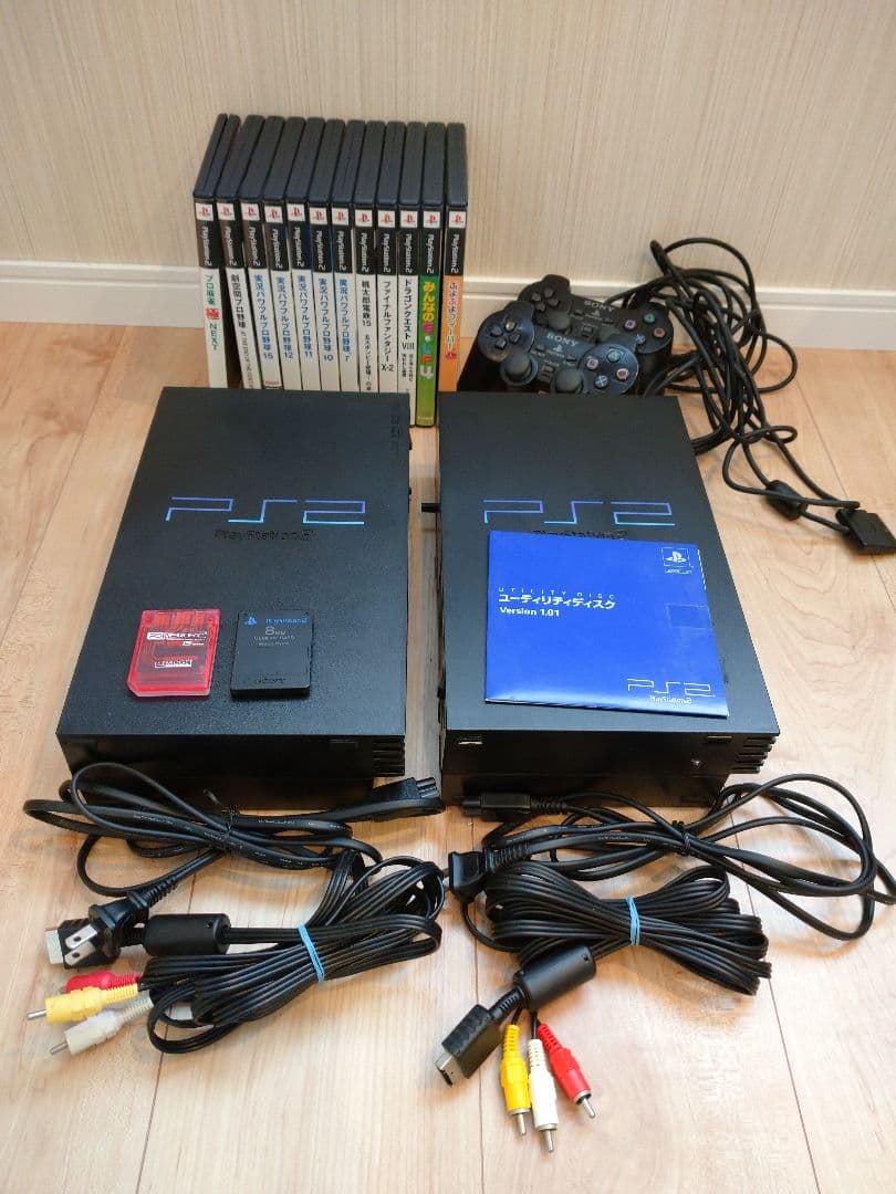Sony Playstation2 本体セット 2台 + ソフト 12本
