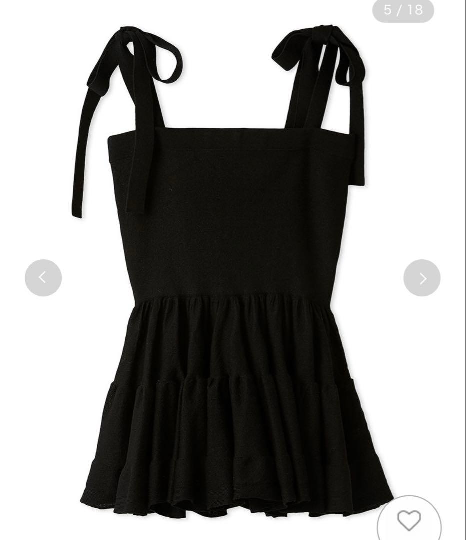 【FRAY I.D】ショルダーリボンペプラムニットキャミ【新品、タグ付き】