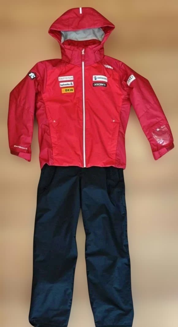 DESCENTE デサント 子供用 スキーウェア レッド/ブラック