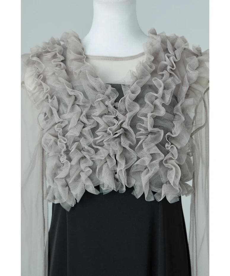 美品 niana ニアナ Many wayフリルドレス S 結婚式 オケージョン