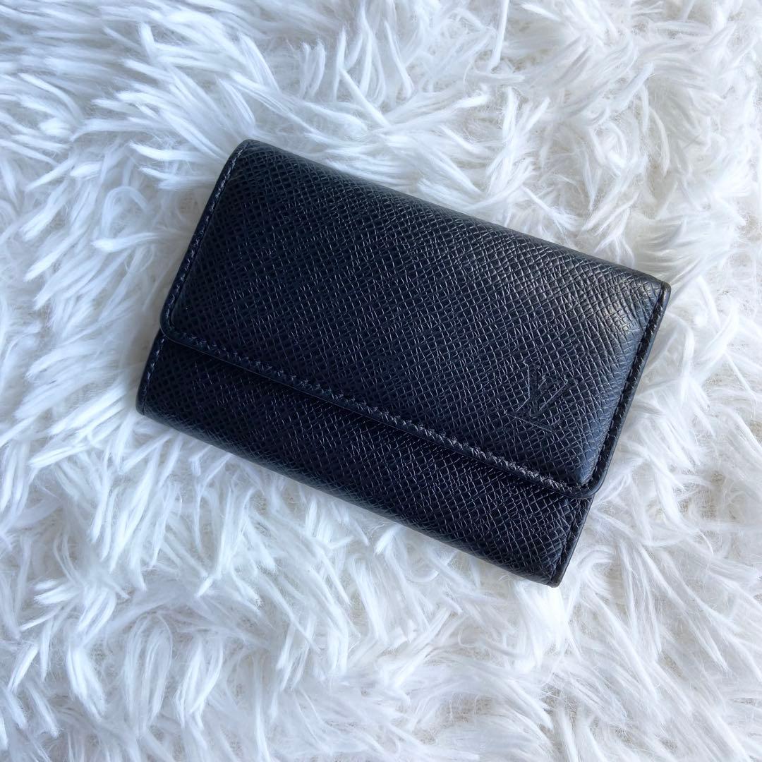 極美品 ルイヴィトン タイガ ミュルティクレ6 キーケース レザー 黒