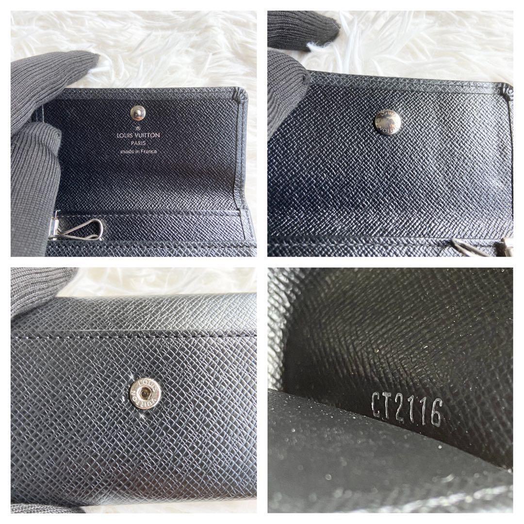 極美品 ルイヴィトン タイガ ミュルティクレ6 キーケース レザー 黒