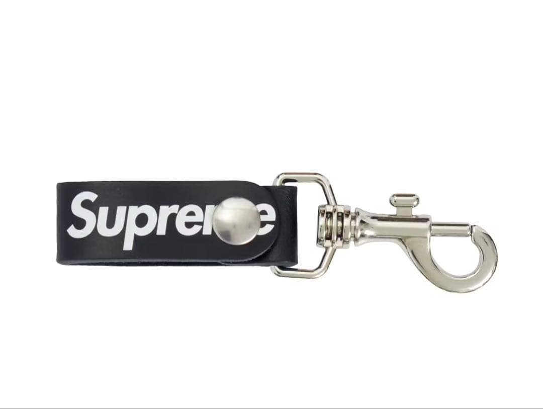小物 Supreme Leather Key Loop Black 21SS