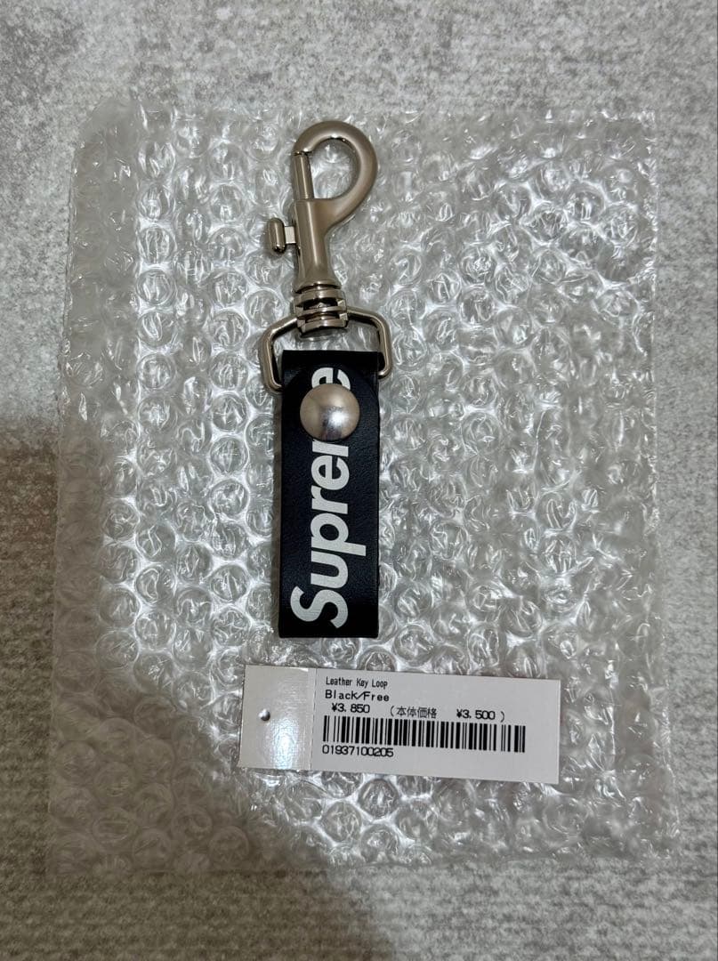 小物 Supreme Leather Key Loop Black 21SS