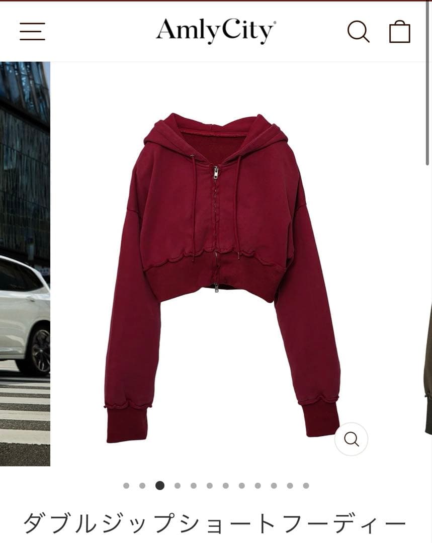 AmlyCity りなてぃプロデュース ダブルジップショートフーディー