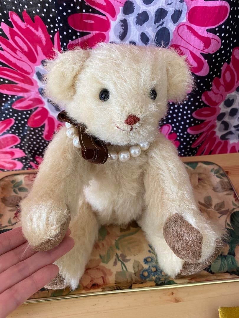 ドイツ製　テディベア　アイボリー