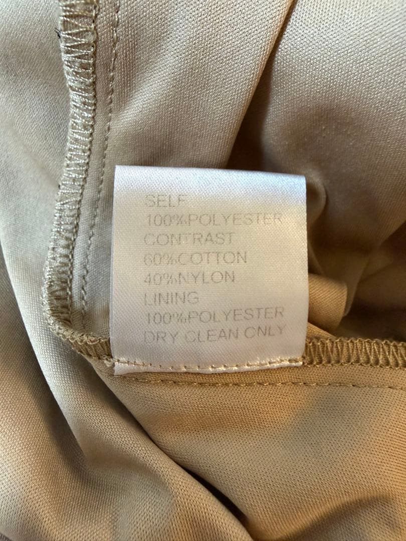 TADASHI・クロッシェ付プリーツシフォンドレスUS4