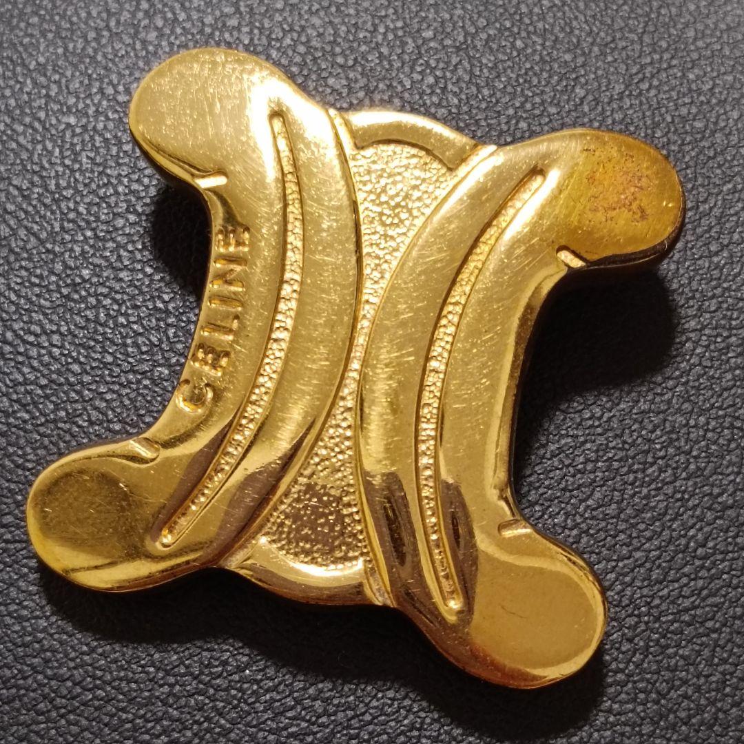 CELINE✨セリーヌ　トリオンフ　 ゴールド ブローチ　ヴィンテージ