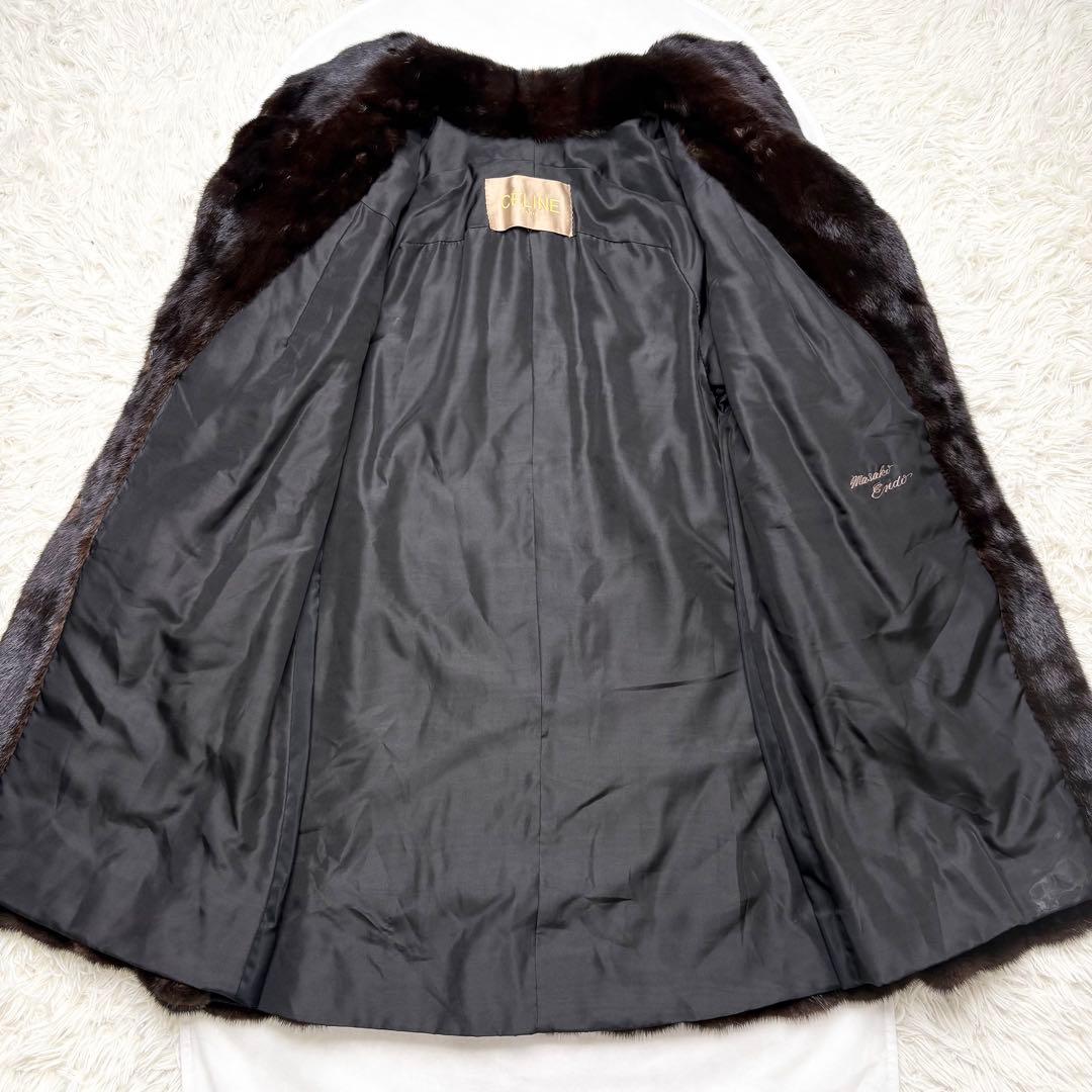 CELINE リアルミンクファーコート ロング丈 艶々 毛並み◎ XLサイズ相当