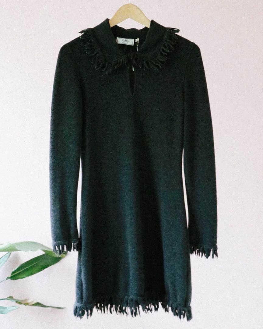 Fendi ヴィンテージ　フリンジ　ミニワンピース