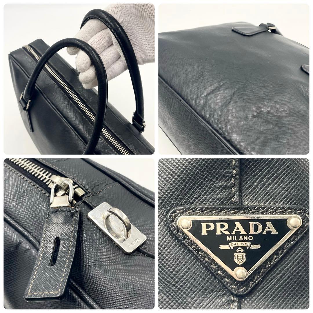 PRADA プラダ サフィアーノレザー ブリーフケース トライアングル A4可
