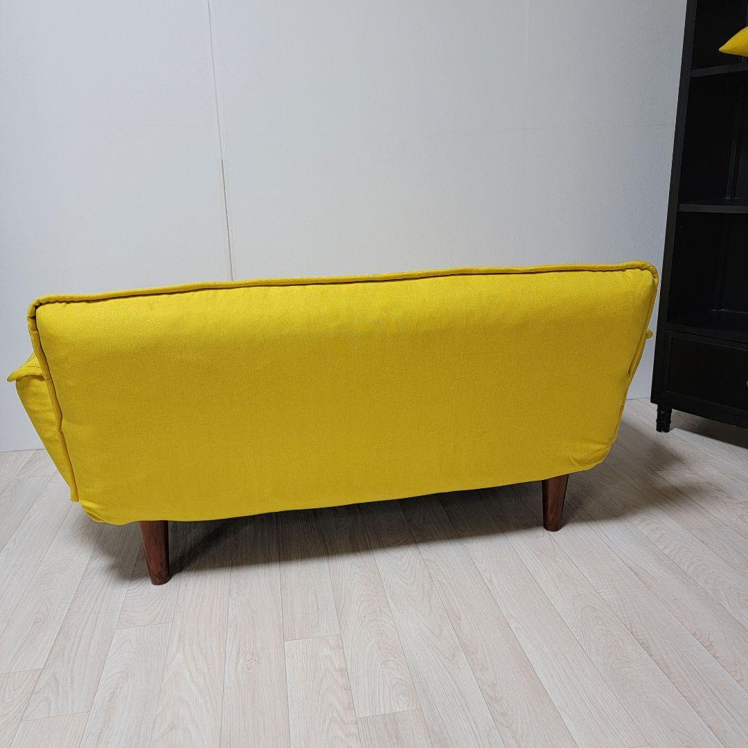 セルタン　カウチソファ 2人掛け「KAN」 ダリアンマスタード