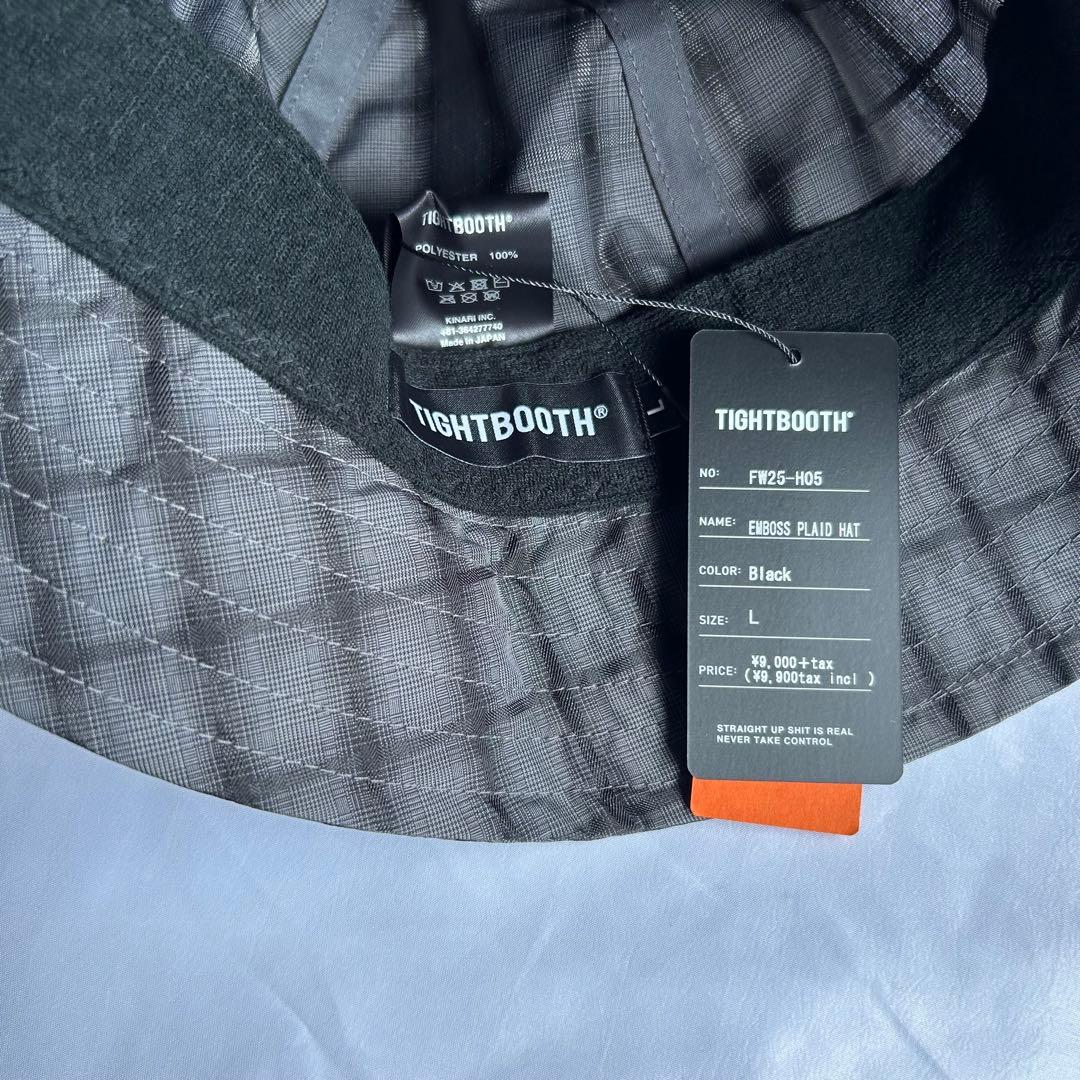 【新品未使用】TIGHTBOOTH EMBOSS PLAID HAT BLACK
