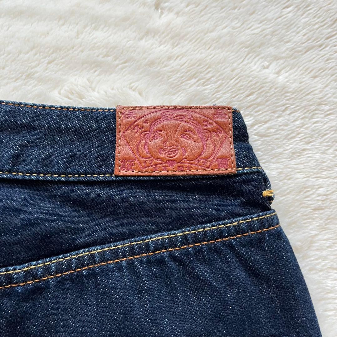 EVISU マルチポケット デニム ハーフパンツ 26 indigo