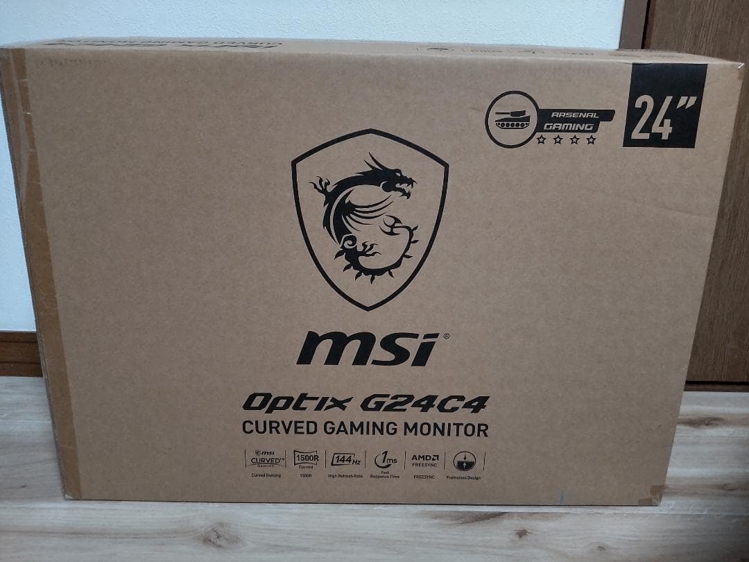 MSI ゲーミングモニター Optix G24C4　湾曲モニター フルHD