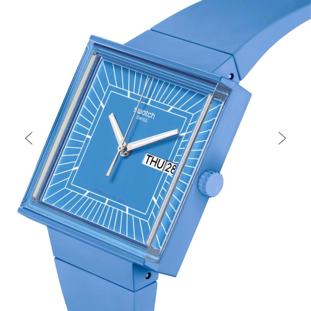 スウォッチ swatch WHAT IF…SKY? SO34S700 四角い時計