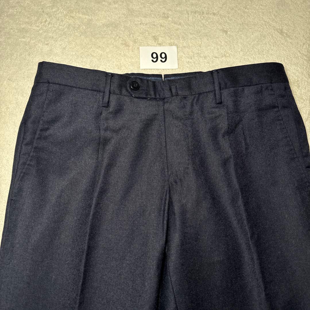99 極美品　秋冬　インコテックス　スラックス　ネイビー　44 S