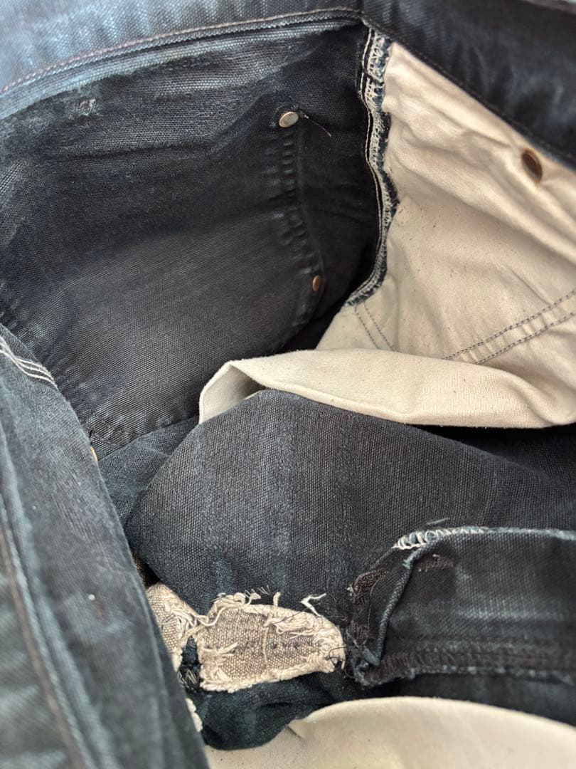 90s Carhartt ダブルニー ワークパンツ デニム ブラック