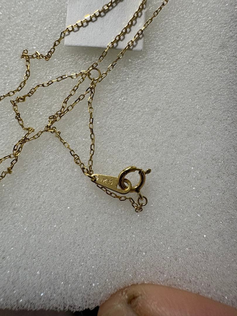 アメシストk10イエローゴールドネックレス