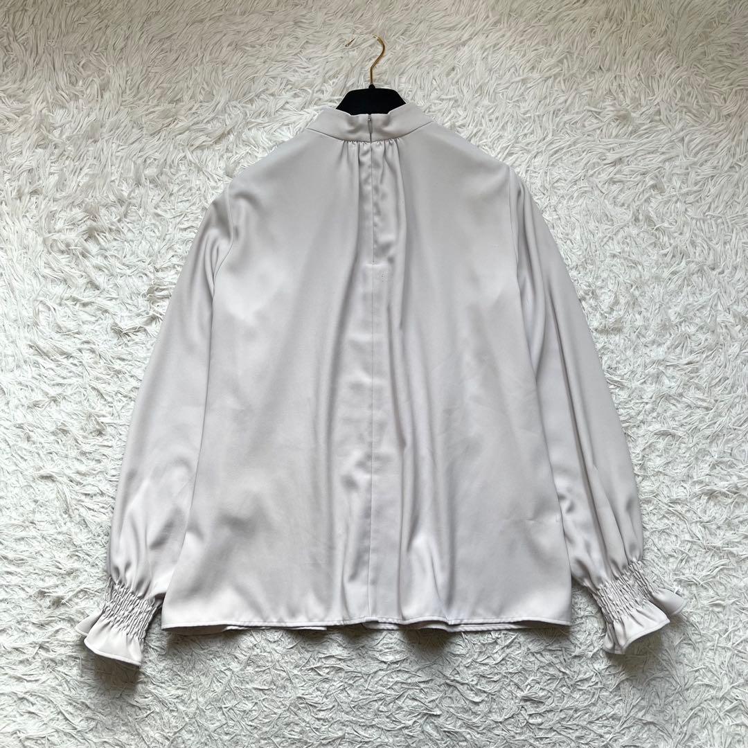 23SS theory luxe 完売 スタンドカラーロングスリーブブラウス M