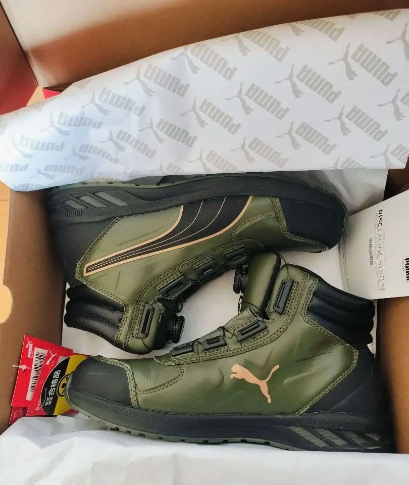 Puma オリーブグリーン 安全靴