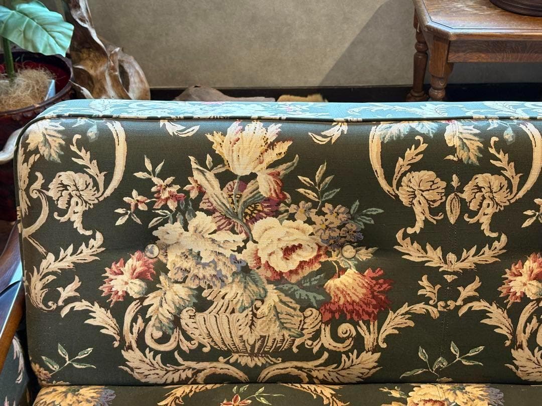 希少　カリモク　コロニアル　ソファベッド　アンティーク　ビンテージ　レトロ　HZ