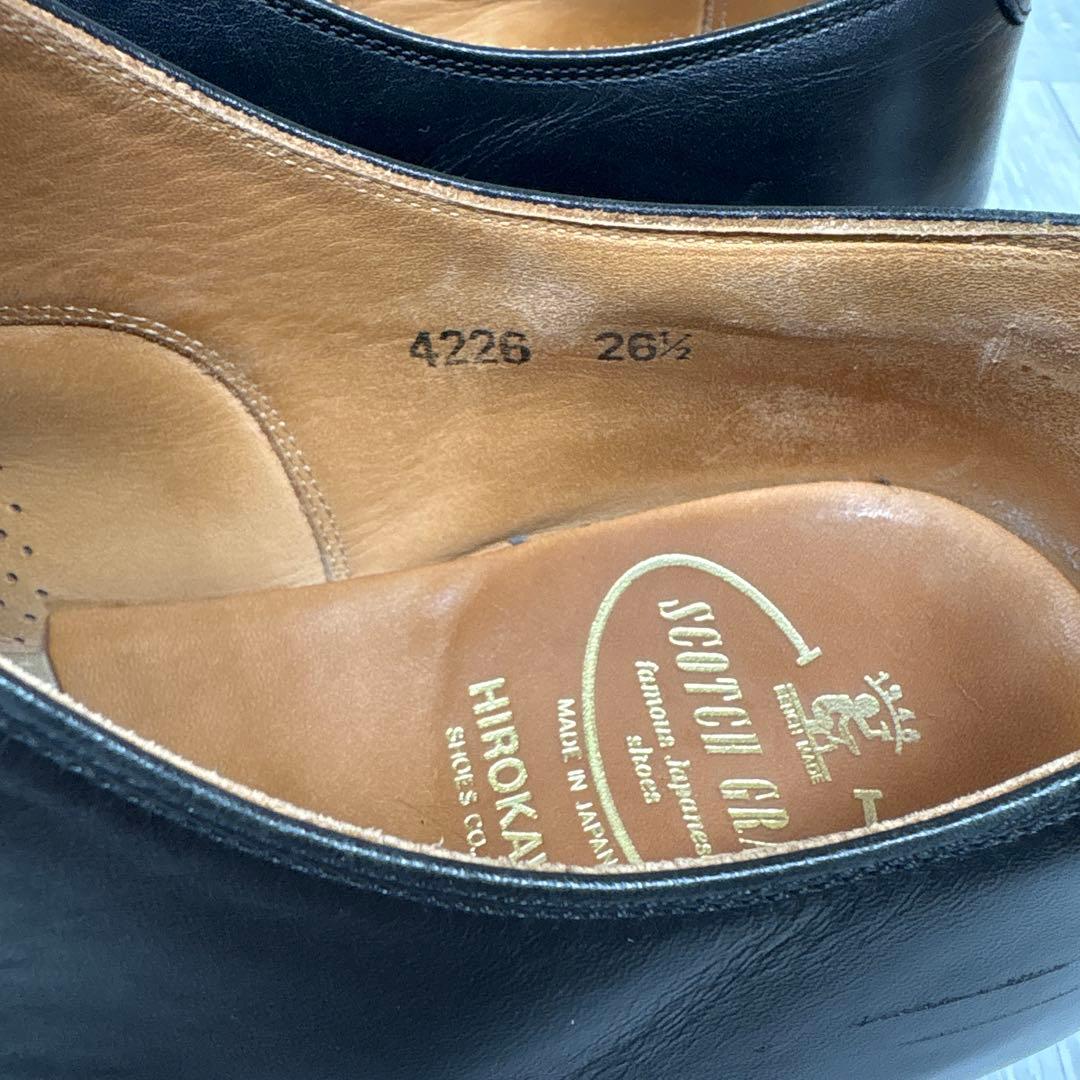 スコッチグレイン 26.5cm 4226 ストレートチップ ブラック