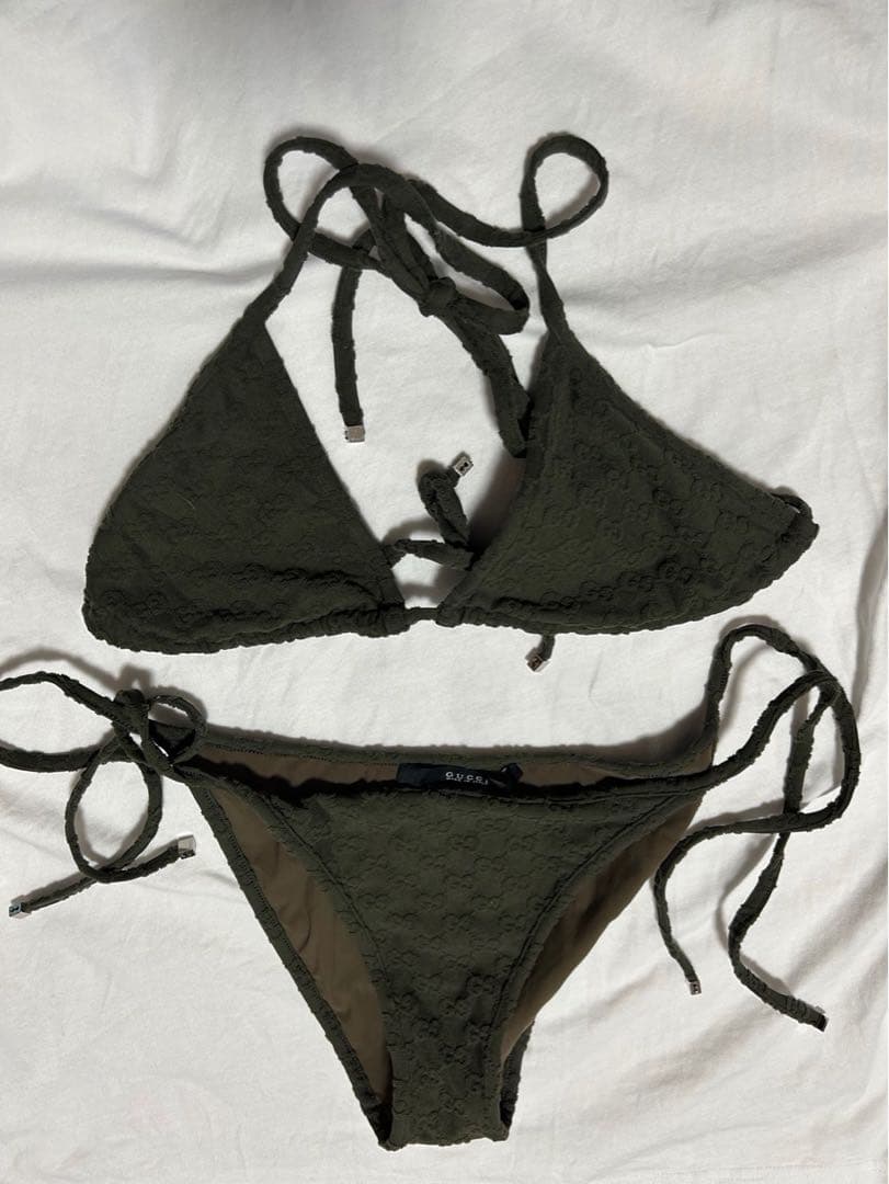 GUCCI 水着 ビキニ　カーキ　オリーブ