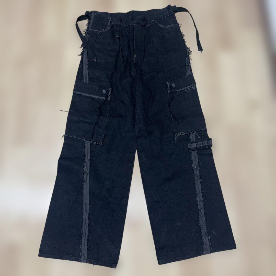パンツ minus Slash Seam Twist Cargo Jeans