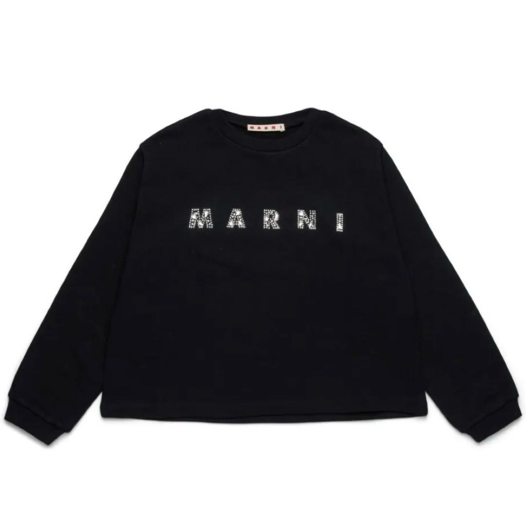 マルニ キッズ レディース ラインストーン ロゴ スウェット marni