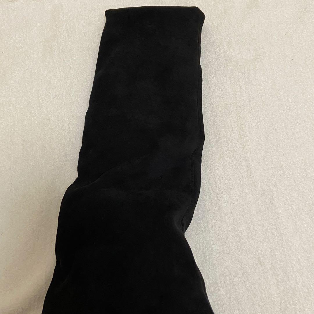 ✨極美品✨エモダ/ルーズフレアカバーフィットブーツ/ニーハイブーツ/ブラック/S