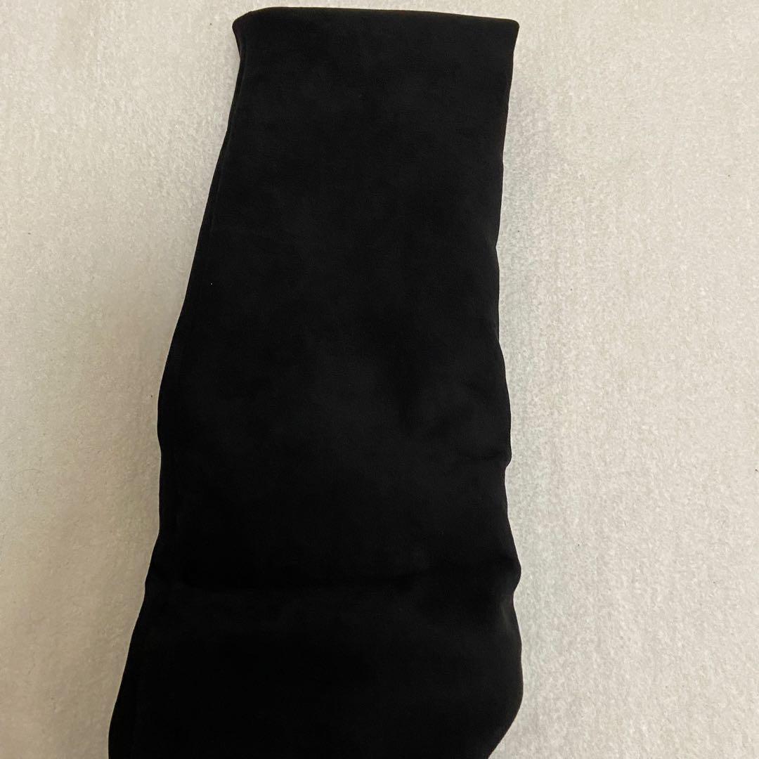✨極美品✨エモダ/ルーズフレアカバーフィットブーツ/ニーハイブーツ/ブラック/S