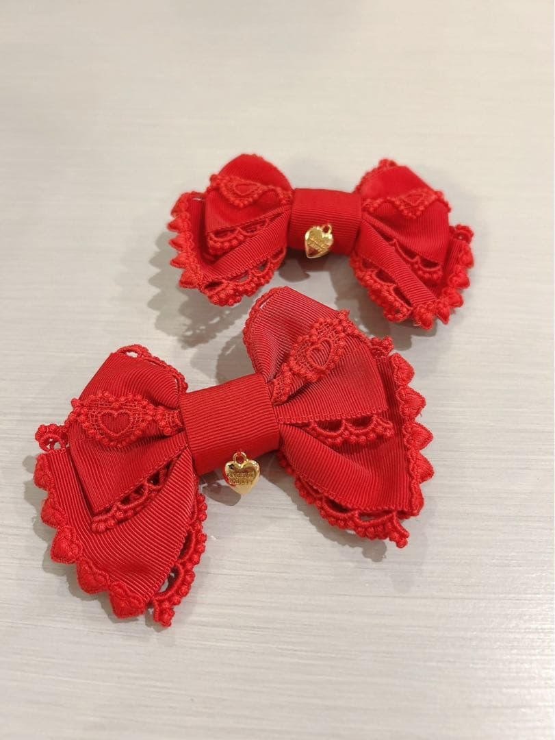 アンジェリックプリティ タータンチェックスカート＋リボンクリップセット