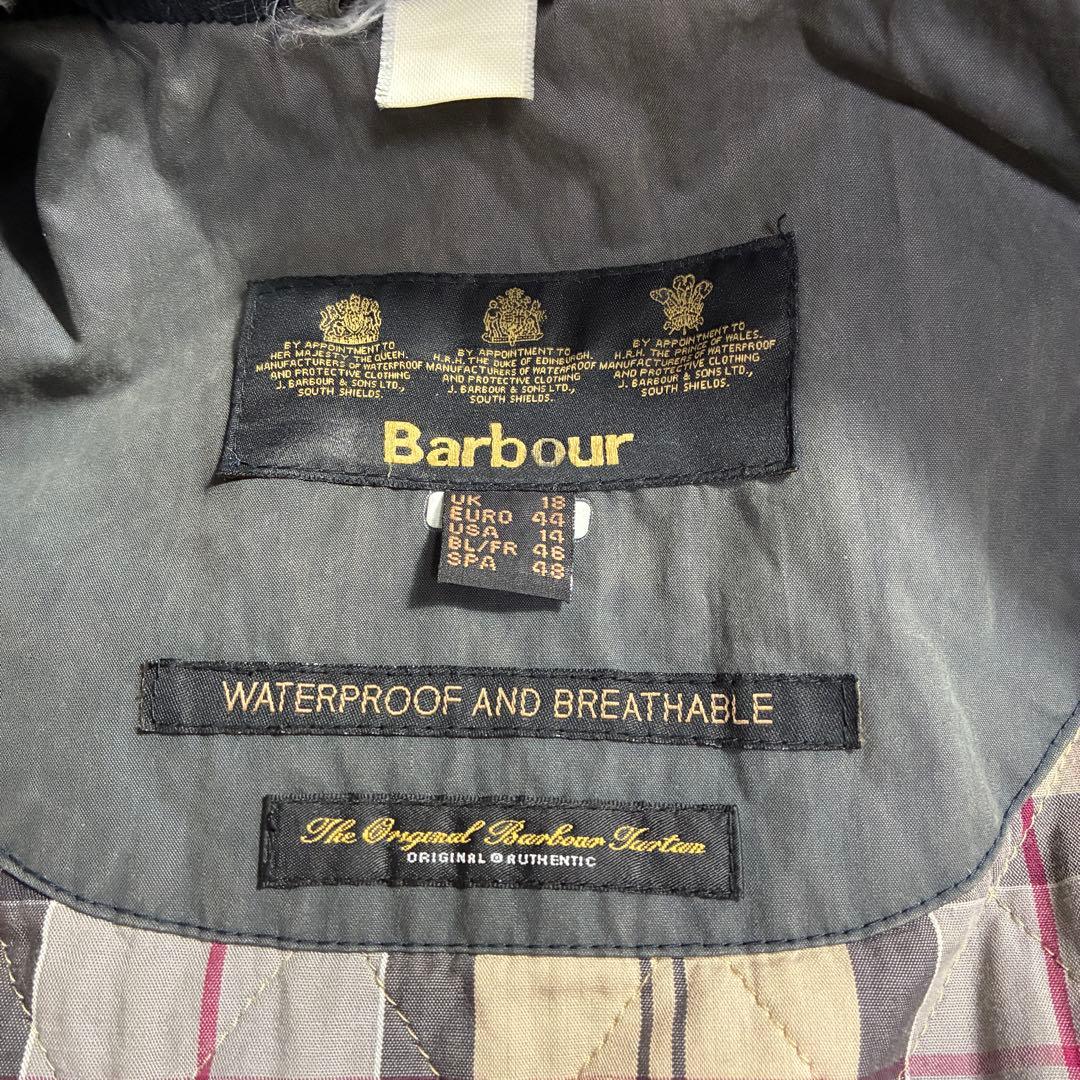 か*ん様 90s英国製 バブアー ビデイル オイルドジャケット ファー フード取